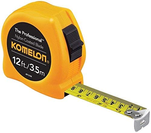 Komelon 4912IM 6 Pack 12ft. The Professional Tape Measure, Yellow