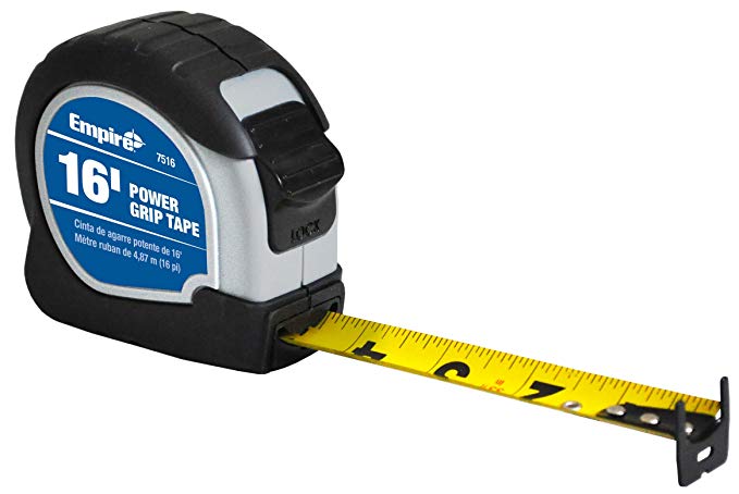 Empire Level 7516 Power Grip Tape Measure, Black Case, 16-Feet by 3/4-Inch Power Grip