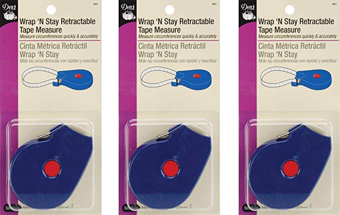 1 Pack Dritz Wrap and Stay Retra Tape Measure (3 Pack)