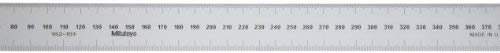 Mitutoyo 182-151, Steel Rule, 450mm (1mm, 0.5mm), 3/64