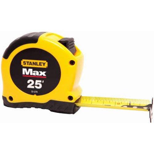 Stanley 33-279 Max English Tape, 1-1/8 Inch X 25'