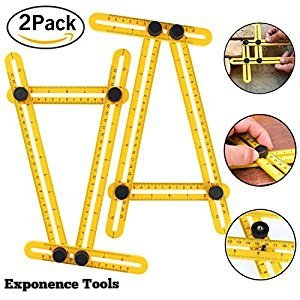Construction Multi Angle Measuring Ruler 2 Pack Angleizer Template Tool For Craftsmen Builders Carpenters Woodworking By Exponence