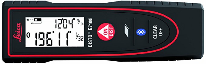 Leica DISTO E7100i 200ft Laser Distance Measure with Bluetooth, Black/Red