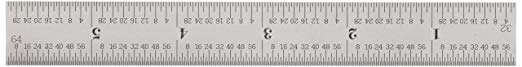 Starrett C616R-6 Spring Tempered Steel Rule With Inch Graduations, 6