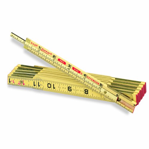 Lufkin X46 6-Feet Heavy Duty Wood Extension Rule with Brass Plated End Caps