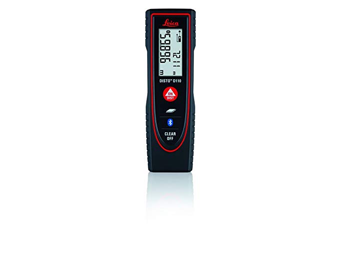 Leica DISTO D110 (E7100i) 60m/200ft Laser Distance Measure with Bluetooth - Black/Red