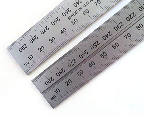 PEC 300 mm Zero Glare Metric (.5mm & mm) Replacement Machinist Combination Square Blade Ruler Rule 7188-300