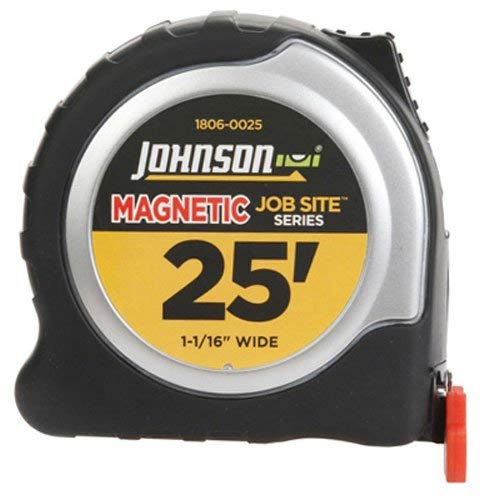 Johnson Level and Tool 1806-0025 25-Foot x 1 1/16-Inch JobSite Magnetic Tape