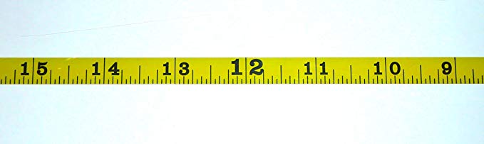 Metal Adhesive Backed Ruler – 3/8 Inch Wide X 25 Feet Long – Right to Left – Fractional – 1/16” Grads