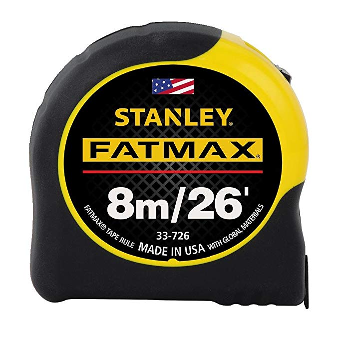 Stanley 33-726 8m/26-Feet by 1-1/4-Inch FatMax Metric/Fractional Tape Rule