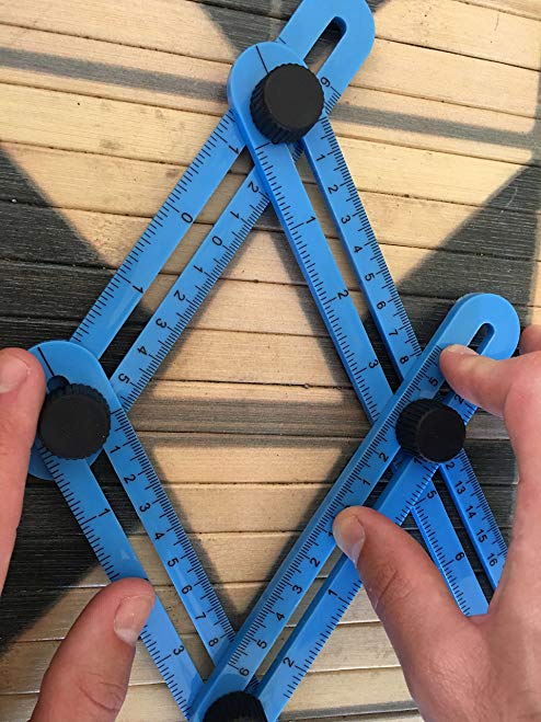 Angleizer Template Tool Blue - Angle Ruler Angle Measurement Tool Multi Angle Measuring Ruler Multi Angle Measuring Tool